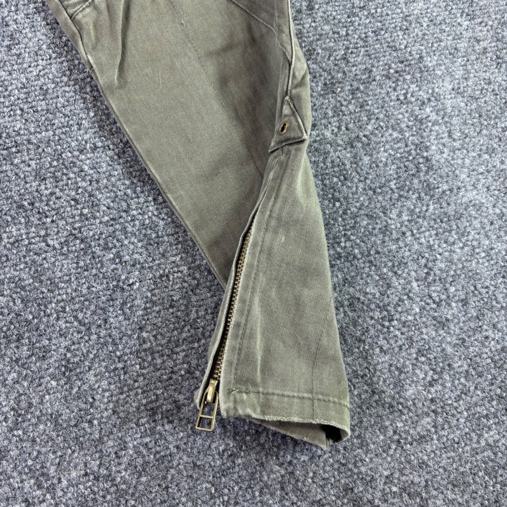 Joe's Jeans Moto Cargo Pants Women 25 Olive Green Ribbed Knee Zip Cuff Low Rise - Picture 9 of 10